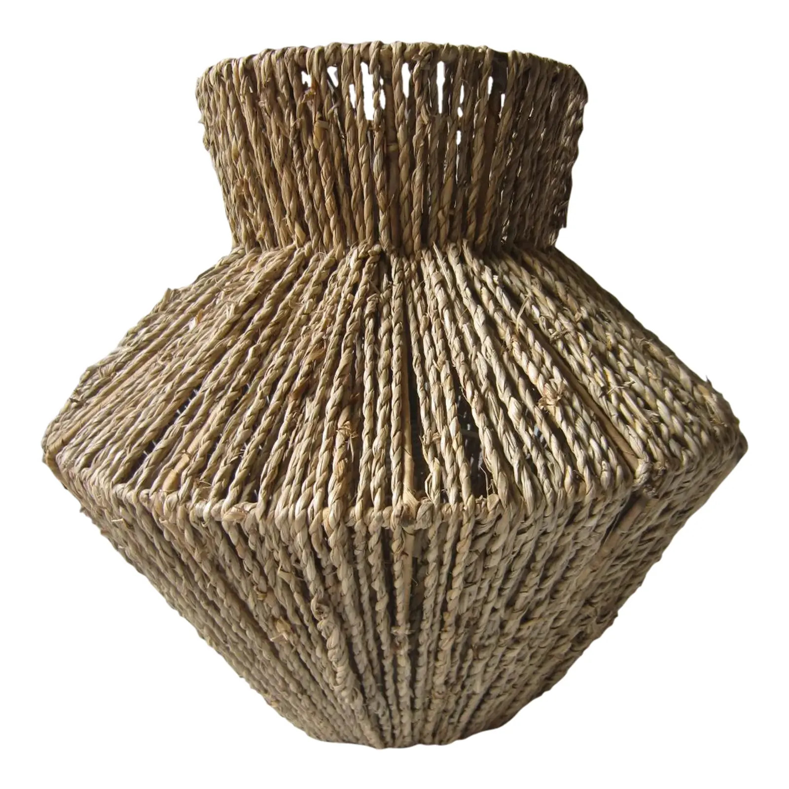 Mid Century Mushroom Twine Table Lamp | Chairish