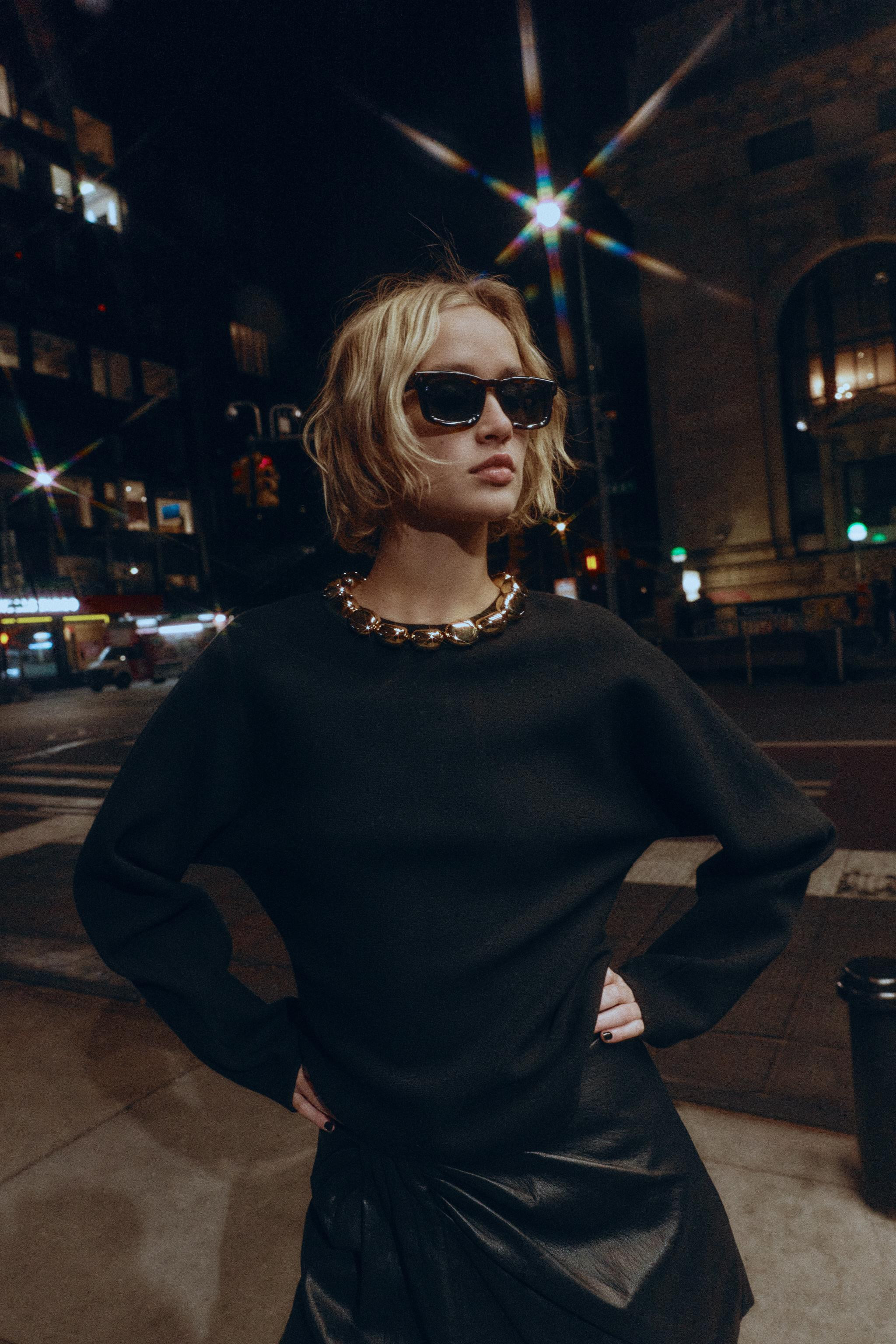 KNIT METALLIC BALL JUMPER | Zara US