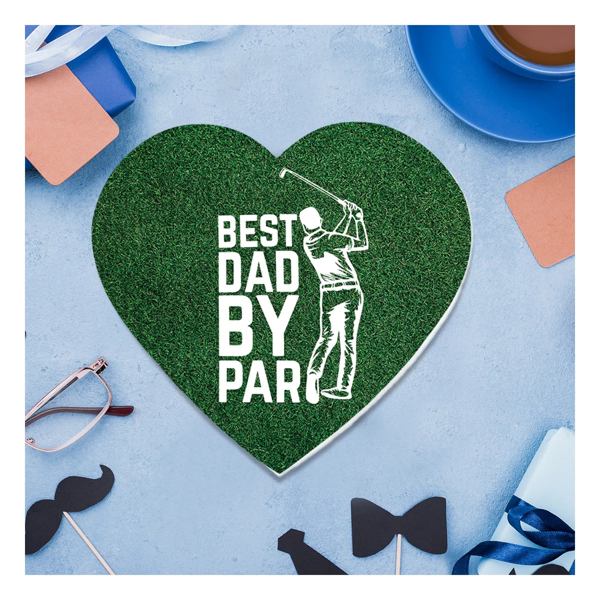 Father's Day Heart Shaped Gift Box With Lid, Best Dad By Par Heart Box For Treats, Reusable Heart... | Wayfair North America