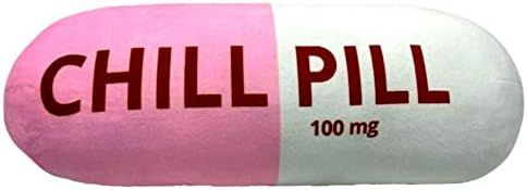 Chill Pill Pillow Home Decor- Pink Pill Shaped Throw Pillow - Soft chill Bedding Pillows for Teen... | Amazon (US)