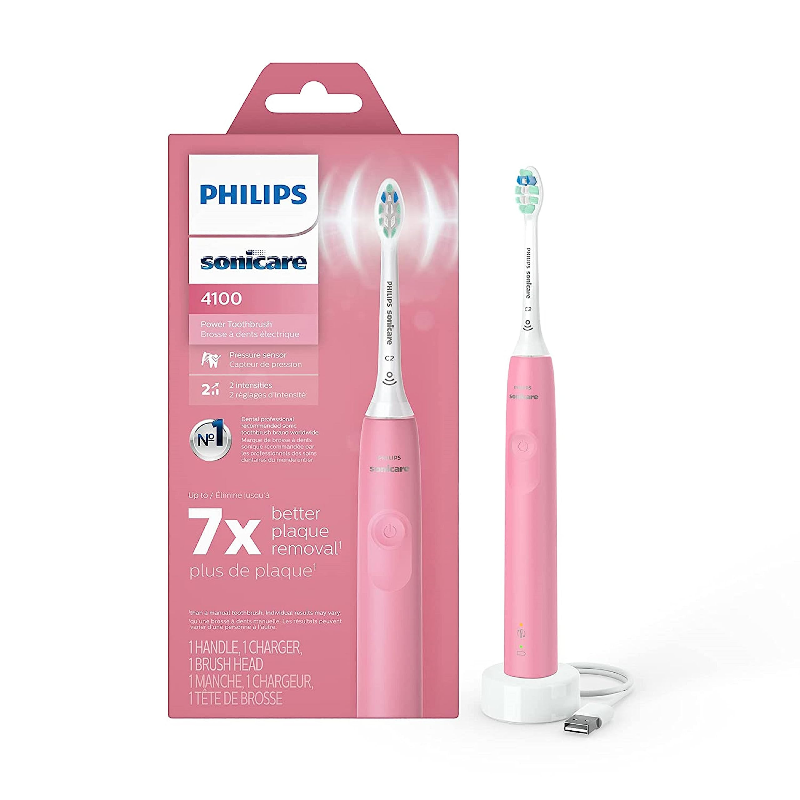Philips Sonicare ProtectiveClean 4100 Rechargeable Electric Power Toothbrush, Pink, HX6815/01 | Amazon (US)