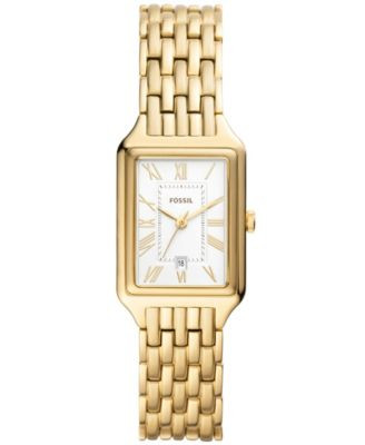 Fossil Women's Raquel Gold-Tone Stainless Steel Bracelet Watch, 23mm - Macy's | Macy's