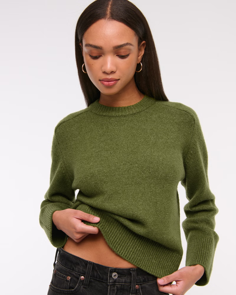 Women's The A&F Madeline Crew Sweater | Women's Tops | Abercrombie.com | Abercrombie & Fitch (US)