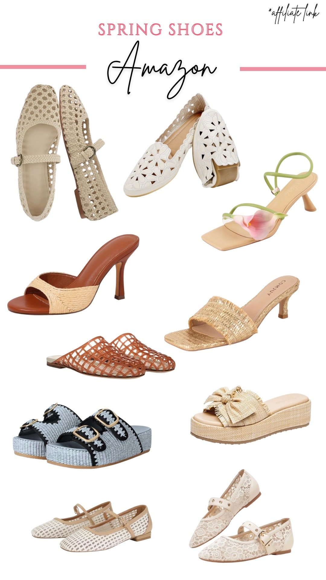 Spring shoes from Amazon! Spring heels, spring flats, spring sandals