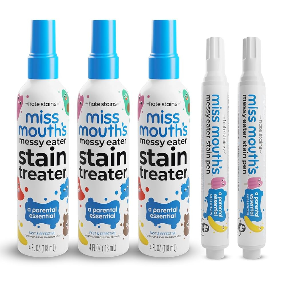 Miss Mouth's Messy Eater Stain Treater Pens and 3 4oz Bottles - On the Go Stain Remover and Pens ... | Amazon (US)