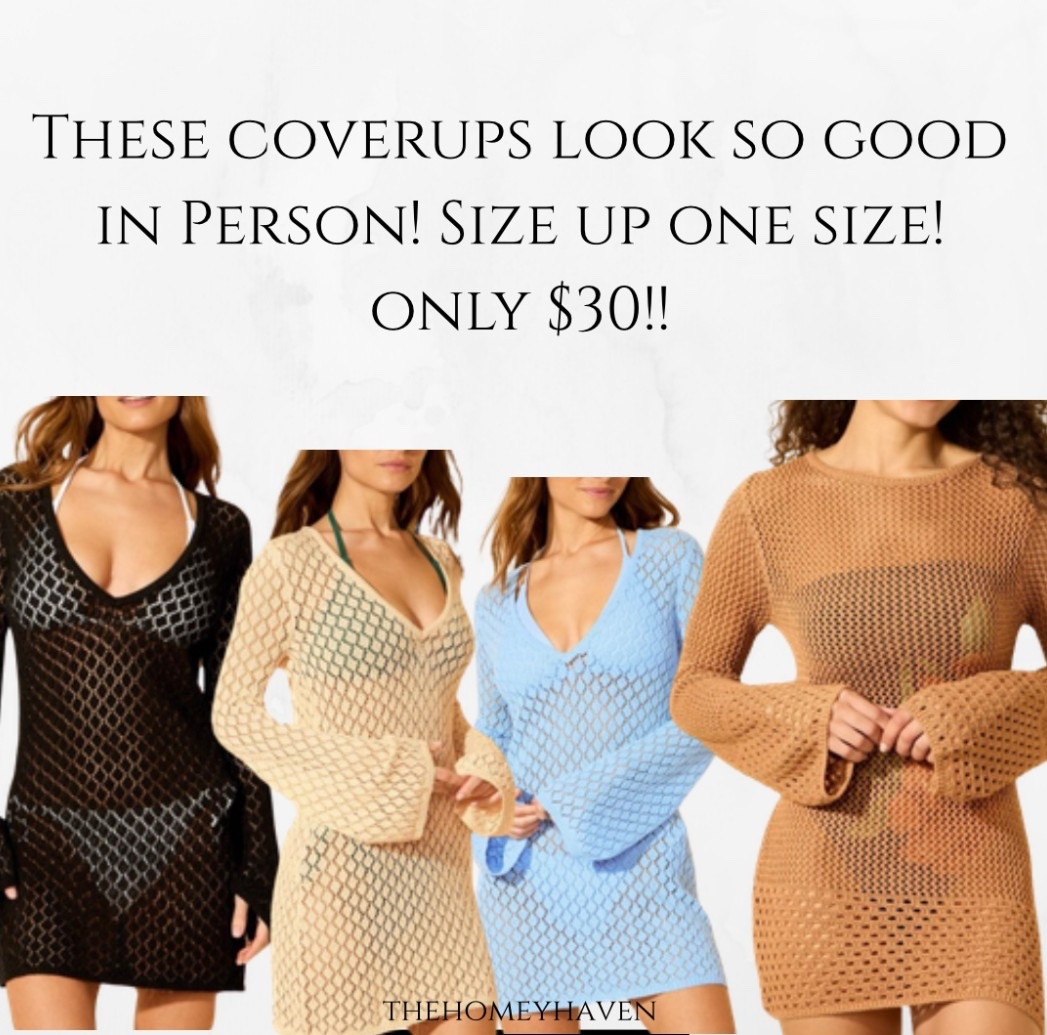 I would have definitely passed over these seeing them online, but when I saw them in store today, I couldn’t believe how nice they were. I especially like the light blue and the darker tan one that is crewneck style! ￼ I’m normally an extra small or small and I would definitely get a small in these. I haven’t decided which one I’m ordering yet. 😆

Can’t beat these for $30 !!


Beach coverup, beach vacation, resort wear, pool day, pool coverup, swimsuit coverup, target finds, target fashion, swimsuits, bathing suits, travel outfit, beach, spring outfit, summer outfit 

#LTKSwim #LTKTravel #LTKootd