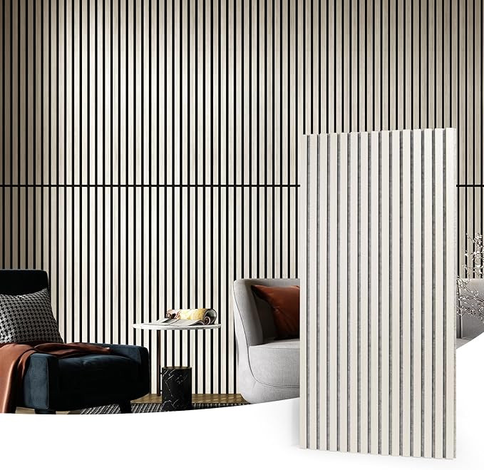 Art3d 2 Wood Slat Acoustic Panels for Wall and Ceiling - 3D Fluted Sound Absorbing Panel with Woo... | Amazon (US)