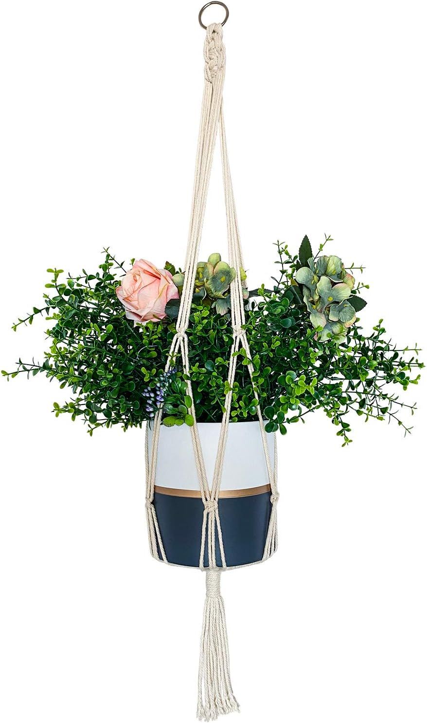 ALLADINBOX Macrame Plant Hanger - 40 Inch Indoor Outdoor Hanging Planter Basket Flower Pot Holder... | Amazon (US)