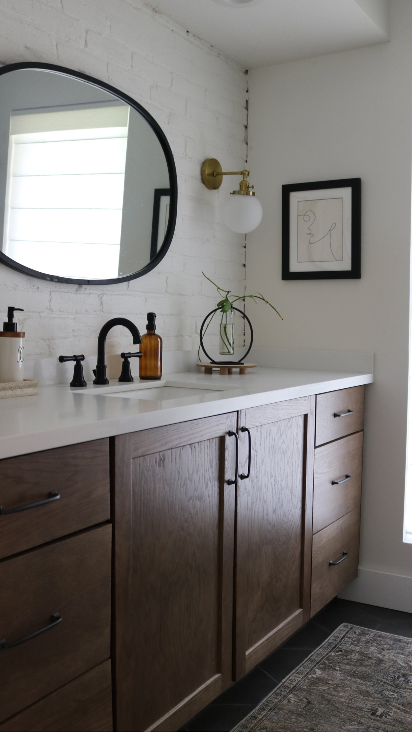 This bathroom was totally gutted and redesigned after the clients houses flooded. 

We love that we were able to help her through the process and create a more functional bathroom for her and her family. 

#LTKFamily #LTKHome #LTKFindsUnder50