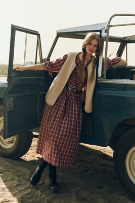 Damson Madder Sienna Smocked Midi Dress | Anthropologie (US)