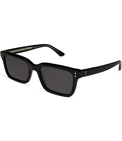 DIFF Eyewear x Yellowstone Unisex John Dutton 54mm Polarized Rectangle Sunglasses - Black | Dillard's