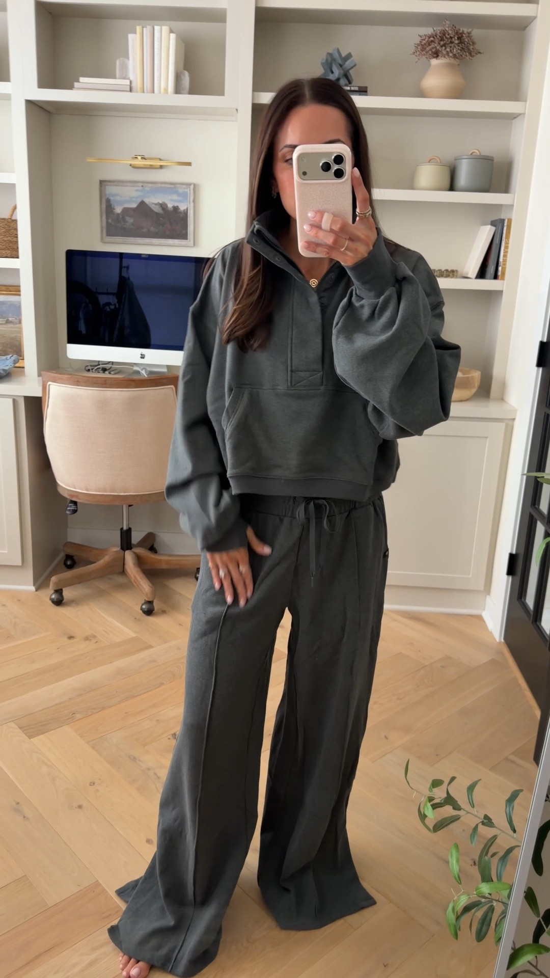 Wearing my true size S in the pullover and pants! Got the long length in pants and I’m 5’7” (they are quite long, I prob could’ve been fine with a reg length!)

#LTKootd #LTKActive #LTKTravel