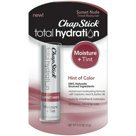 ChapStick Total Hydration Moisture + Tint Sunset Nude Tinted Lip Balm Tube - 0.12 Oz | Walmart (US)