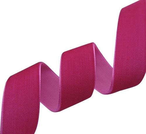Chenkou Craft 5Yards Fuschia 1 1/2" Velvet Ribbon Bulk (Fuschia, 1 1/2"(40mm)) | Amazon (US)
