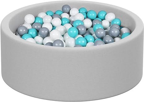 Ball Pit- Gray Ball Pit for Kids 36x11 with 200 Colored 2.2" Plastic Balls. Ball Pit for Toddlers... | Amazon (US)