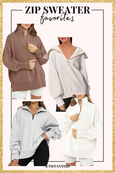 Zip up sweater 
Zipper pullover 
Amazon fashion 
Winter fashion
Casual outfit ideas 

#LTKunder50 #LTKfit #LTKFind