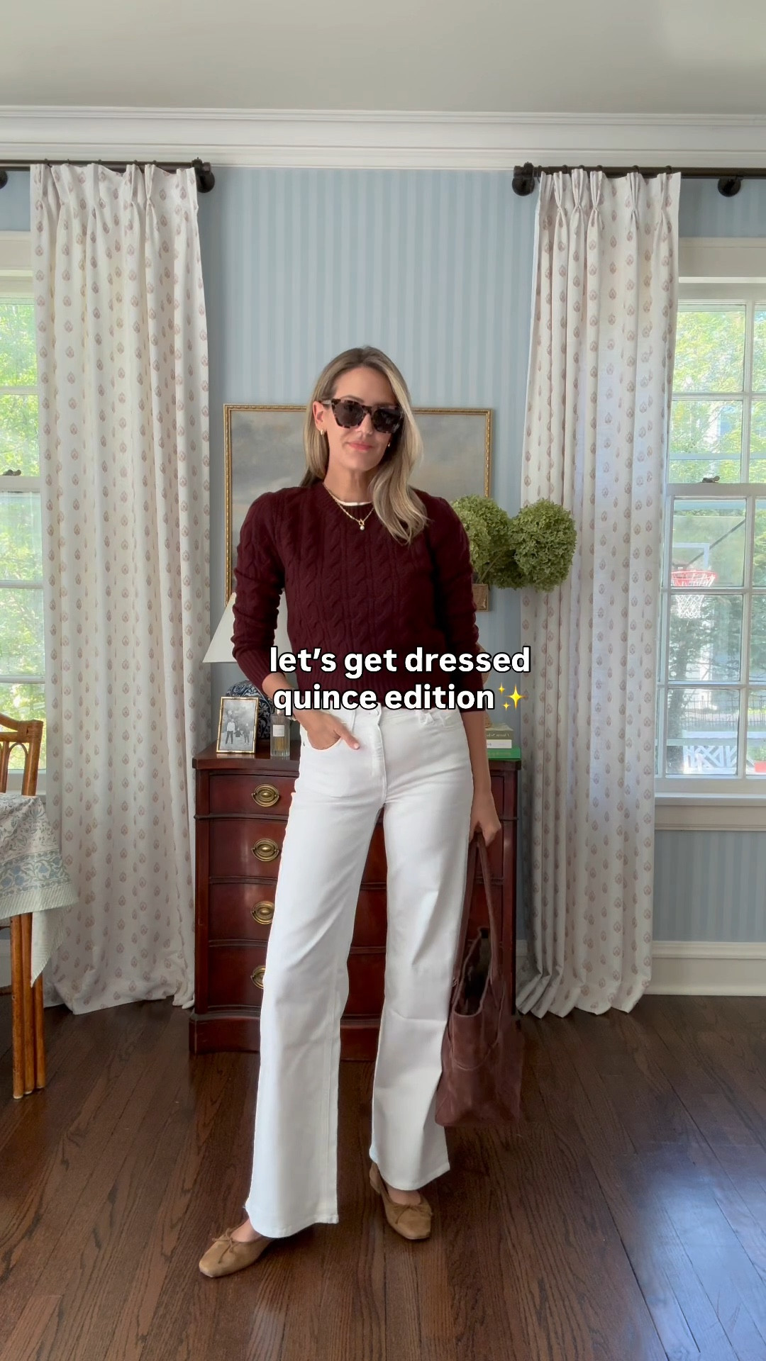 Cashmere + white denim = the unofficial fall uniform  
 (You know @onequince makes my fave cashmere!) #quincepartner

#LTKFindsUnder100 #LTKTall #LTKOver40