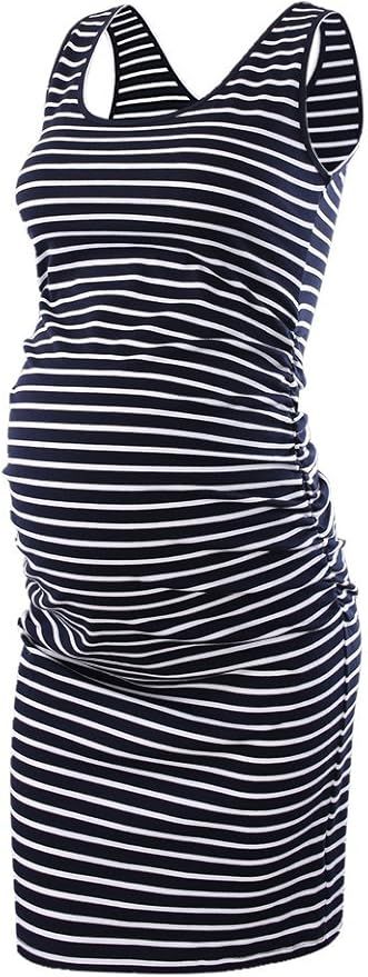 BBHoping Women's Maternity Sleeveless Dresses Maternity Tank Dress Mama Baby Shower Pregnancy Dre... | Amazon (US)