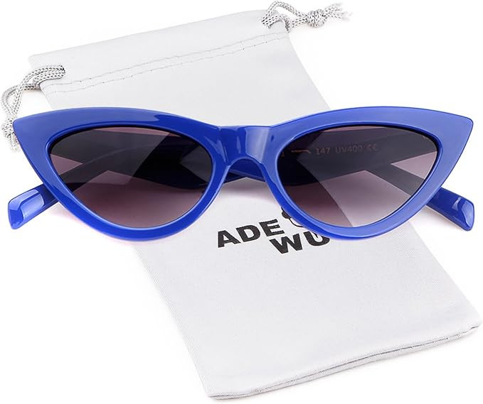 ADE WU Classic Cat Eye Sunglasses For Women Retro Vintage Cateye Sun Glasses UV400 Protection | Amazon (US)