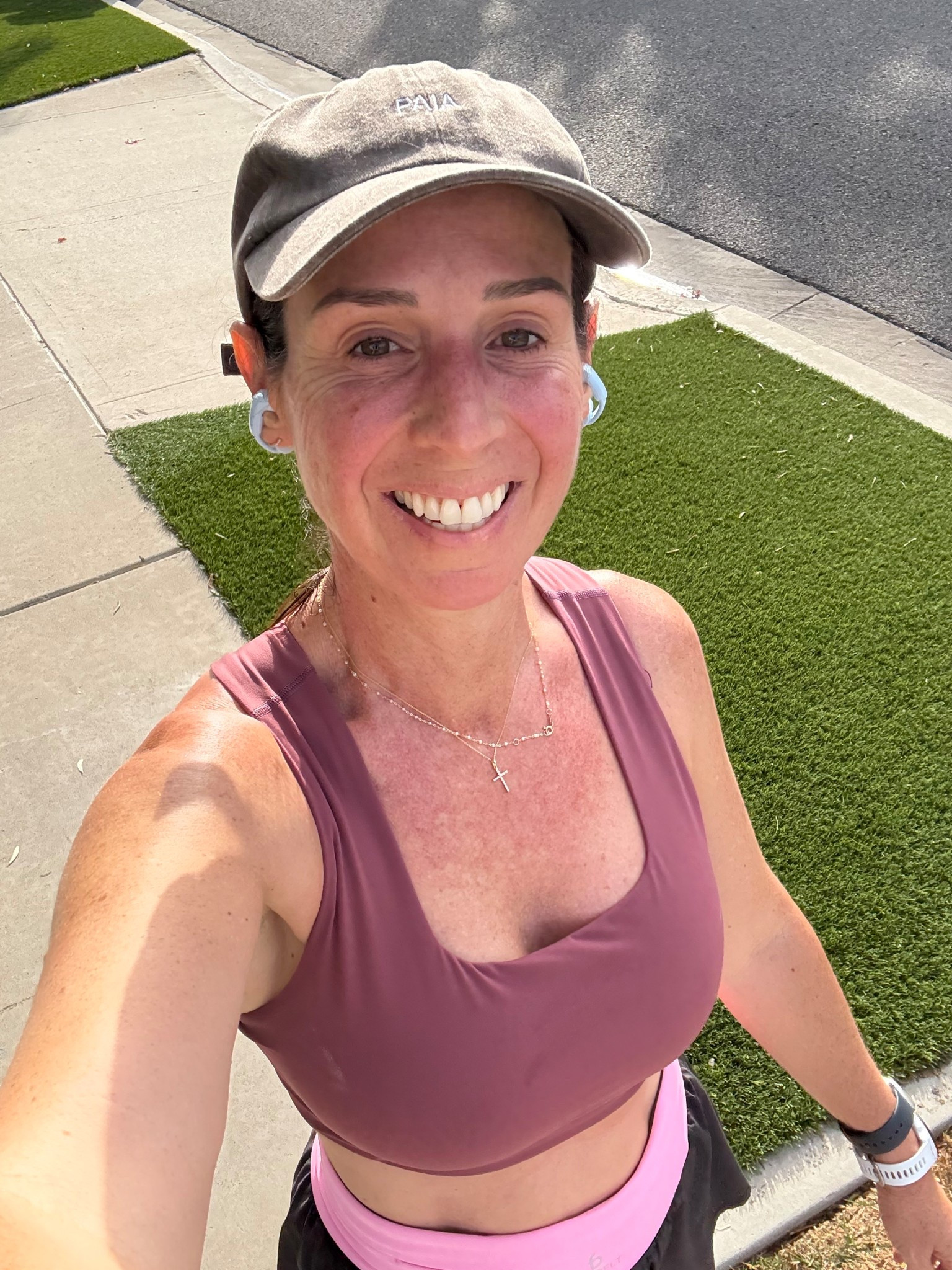 The Free People Win Win Sports bra is actually really supportive even for long runs. Super supportive even for larger cup sizes, and so comfortable!! I own 2 and am impressed especially for the price! 

#LTKOver40 #LTKActive #LTKFindsUnder50
