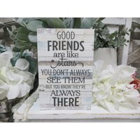 Friend Sign ""Good Friends Are Like Stars You Don't Always See Them..."", Long Distance Friendship Gift | Etsy (US)