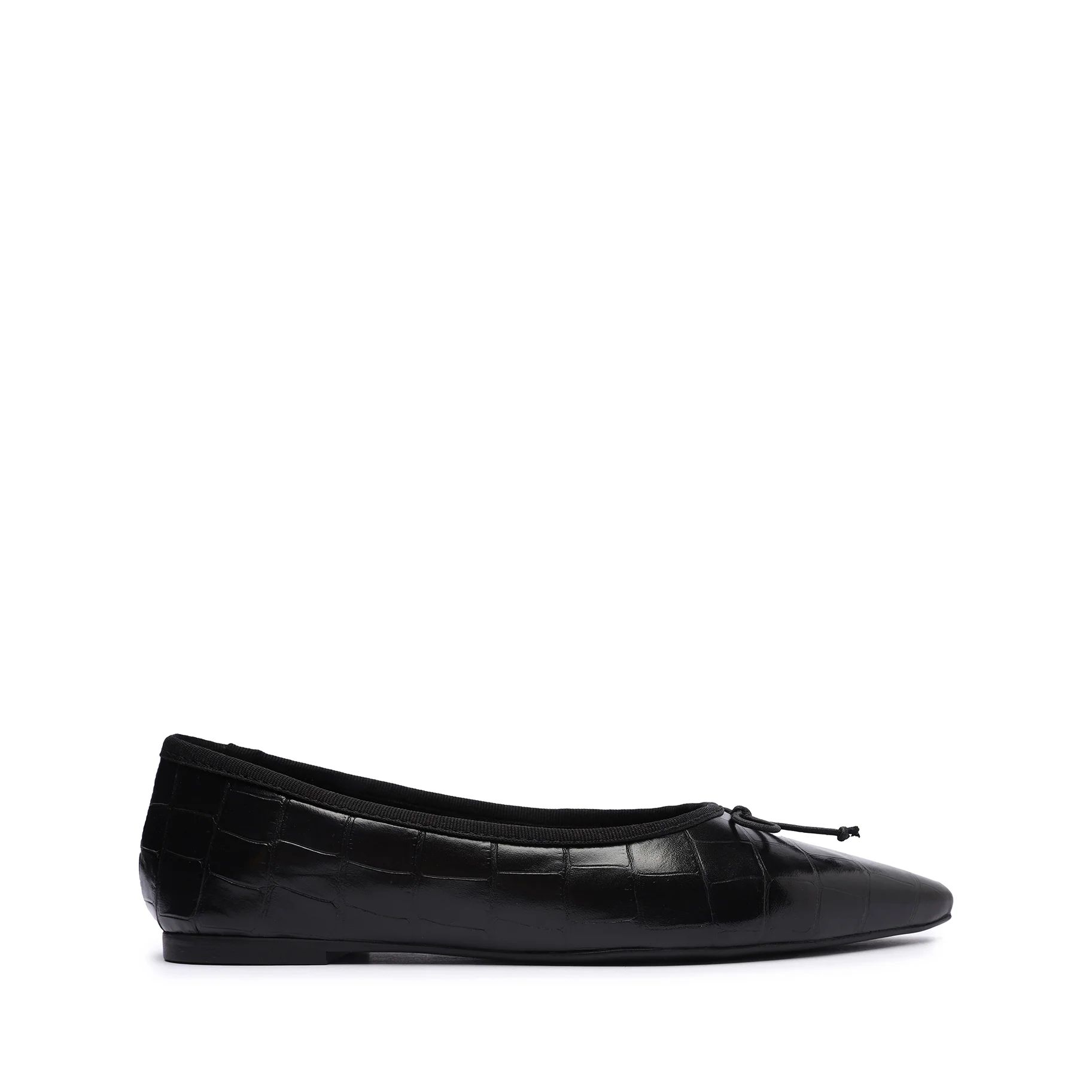 Dal Crocodile-Embossed Leather Flat | Schutz Shoes (US)