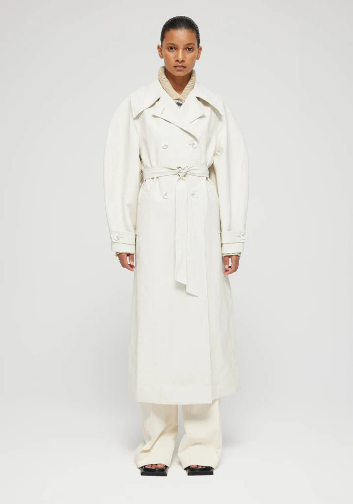 COATED LINEN TRENCH COAT | The New Trend (Australia & New Zealand)