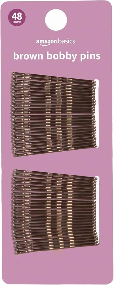 Amazon Basics Bobby Pins Brown 48 Count | Amazon (US)