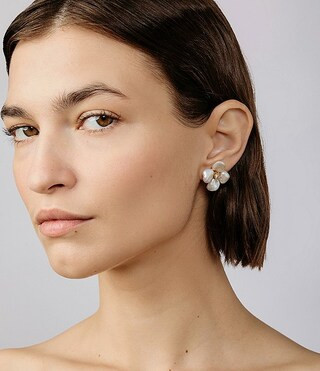 Flower Pearl Stud Earrings | Dillard's