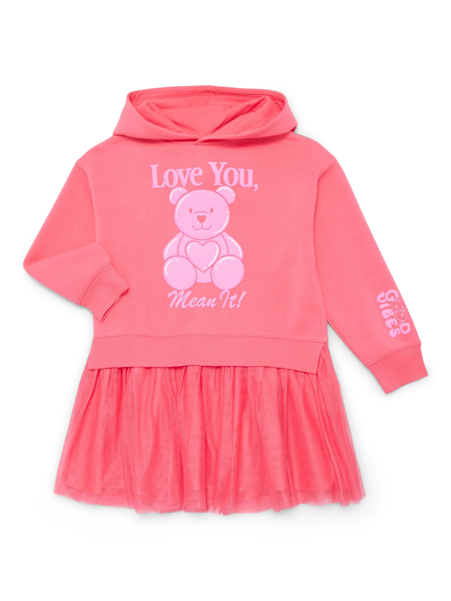 Valentine's Day Girls Graphic Hoodie Tutu Dress from Way To Celebrate, Sizes 4-16 | Walmart (US)