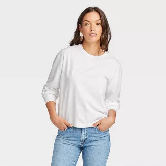 Women's Long Sleeve Boxy T-Shirt - Universal Thread™ | Target