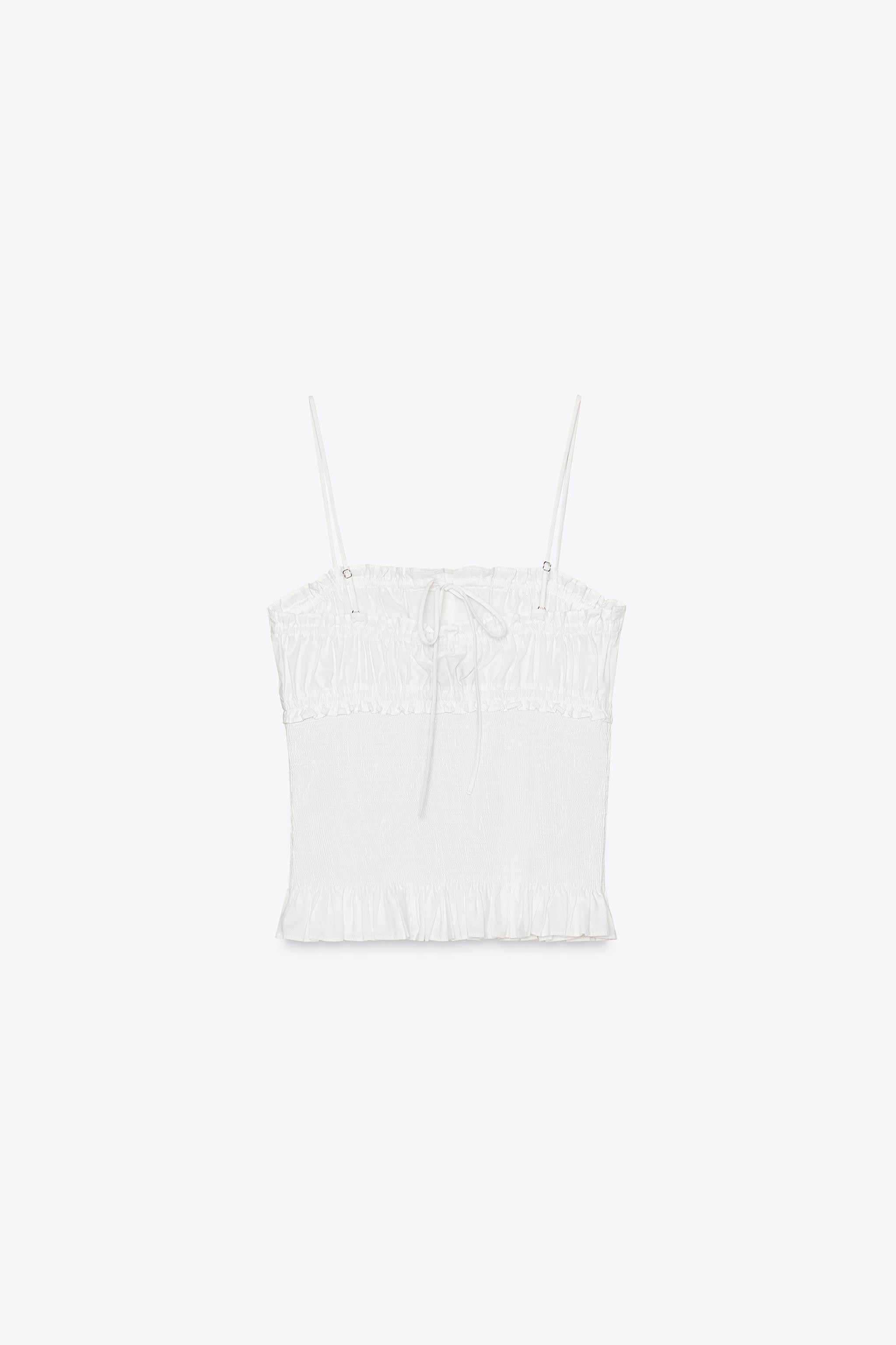 TIE-UP POPLIN TOP | Zara UK
