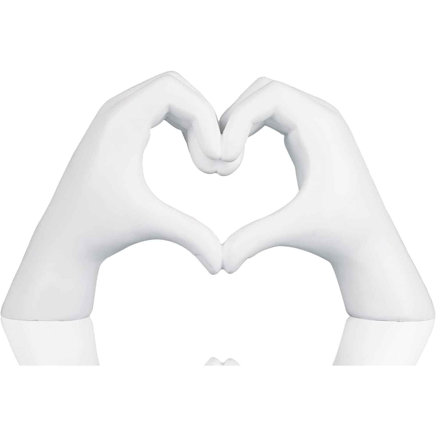 Heart Hands Sculpture Gift, White Heart Gesture Statue, Love Sign Table Decor, Heart Shape Figuri... | Amazon (US)