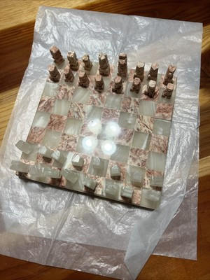 Marble Granite Chess Set Mexican Hand Crafted All Pieces & Board Included | eBay US