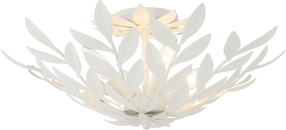 Crystorama Broche 4 Light Matte White Semi Flush Mount | Amazon (US)