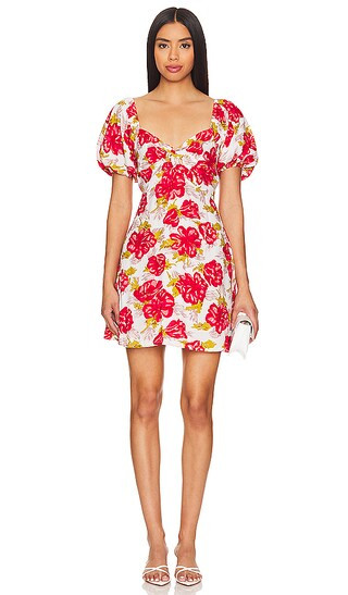 x REVOLVE Elissa Mini Dress in Isadora Floral Red | Revolve Clothing (Global)