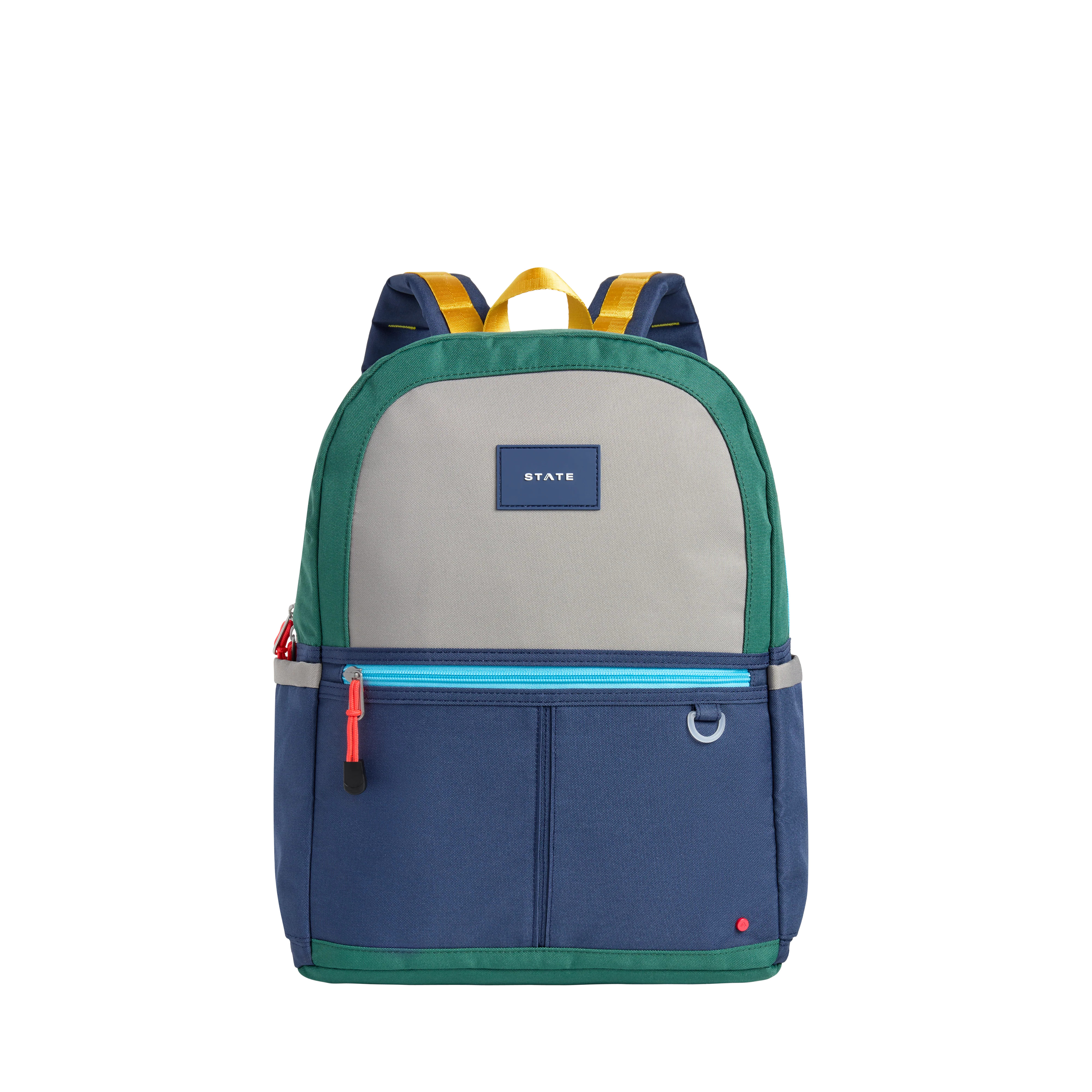 STATE Bags | Kane Kids Double Pocket Backpack Color Block Green/Navy | Back to School | Travel Ba... | STATE Bags