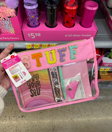 How cute is this little pouch?? 

There was also one that is red and says LOVE  - I feel like the pink one is more versatile since it says “stuff"

#LTKGiftGuide #LTKSeasonal #LTKfindsunder50