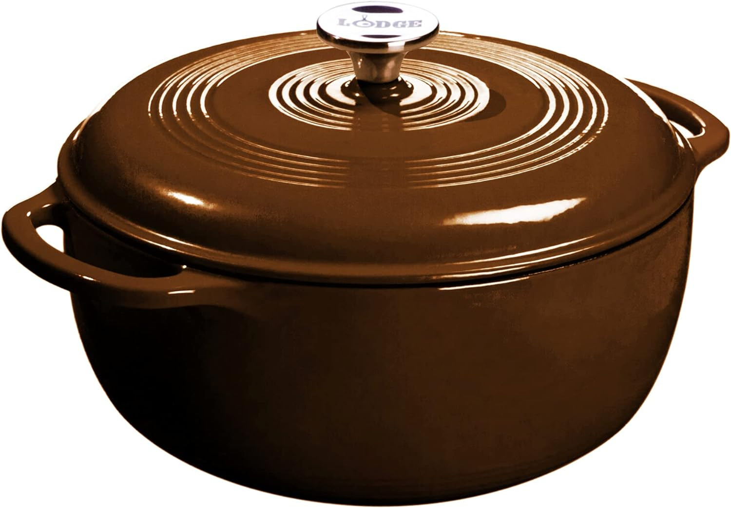 Lodge 6 Quart Enameled Cast Iron Dutch Oven with Lid – Dual Handles – Oven Safe up to 500° F... | Amazon (US)