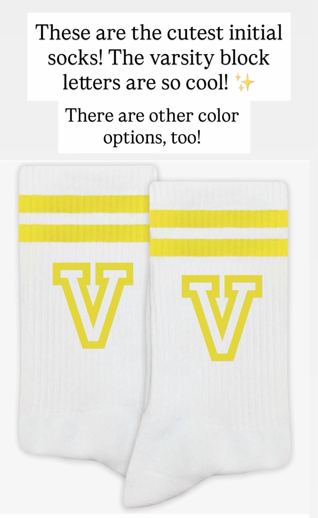 Initial block socks for girls

#LTKKids