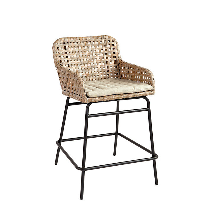 Bailey Woven Stools with All Weather Wicker & Metal Frame for Indoor/Outdoor Use | Ballard Designs, Inc.