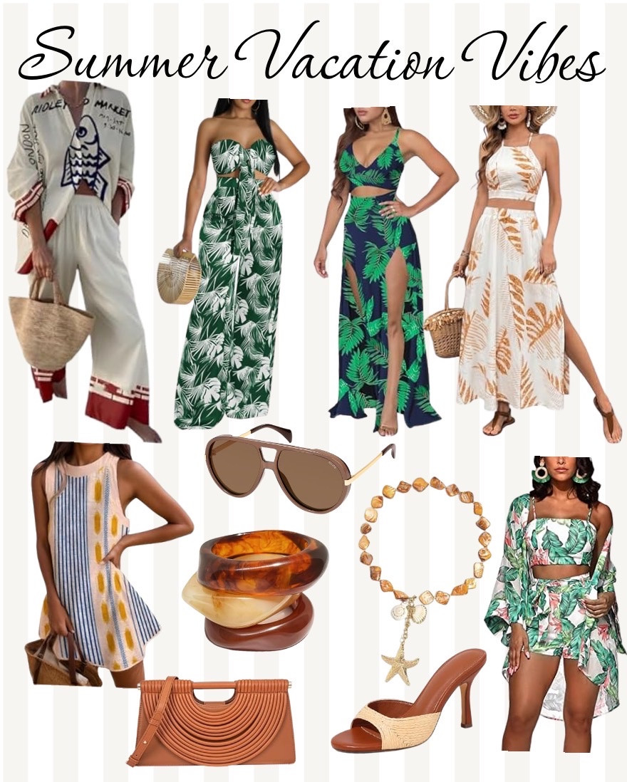 Out of office mode: ON. 🥥 I’ve rounded up the best Amazon resort wear for your next getaway. From flattering one-pieces to effortless wrap skirts, these pieces are as comfortable as they are chic. I’m especially obsessed with the terracotta set and that gorgeous emerald green swimsuit! 🧜‍♀️🥂
Make sure to follow for more daily finds! All of these vacation essentials are linked on my LTK and Amazon storefront. Check the link in my bio to start packing!

Coastal chic, beach aesthetic, mermaidcore, gold accents, vacation accessories, stacked bracelets, layered necklaces, seashell jewelry, freshwater pearls, turquoise beads, cowrie shells, starfish charms, tropical prints, sarong sets, one-piece swimsuits, wrap skirts, poolside glamour, floral resort wear, beach cover-ups, shell clutches, summer sandals, vacation outfit ideas, travel wardrobe.
#amazonjewelry #summerjewelry #beachjewelry #mermaidcore #coastalchic #seashelljewelry #vacationstyle #jewelryaddict #amazonfinds #summeraccessories #ltkunder50 #beachvibes #goldjewelry #jewelrystack #resortwear #vacationoutfits #summerstyle #amazonfashion #beachlook #travelgram #summeroutfits

#LTKTravel #LTKSwim #LTKootd