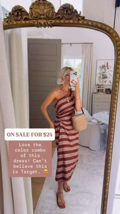 This striped midi dress is currently 40% off for July 4th weekend! Love that it's one shoulder & the ruching on the side! Wearing XS!

Loverly Grey, Target, midi dress, summer dress, July 4th sale 

 #LTKSeasonal #LTKSaleAlert