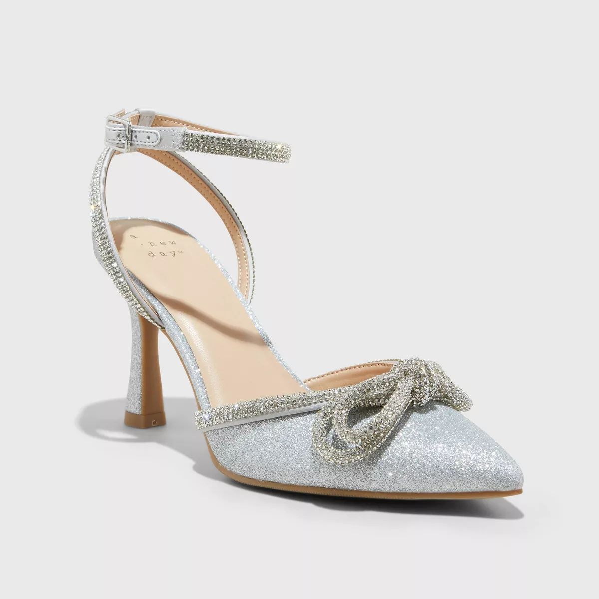 Women's Carmin Bow Pumps - A New Day™ Silver 9.5 | Target