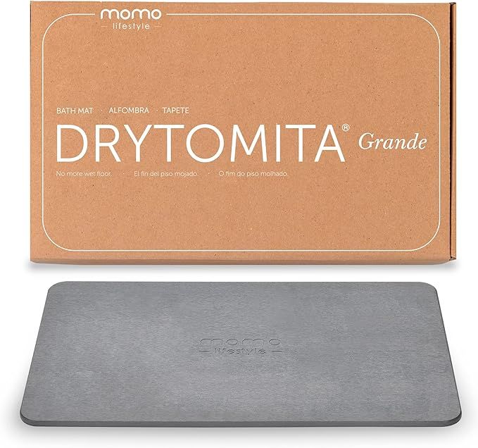 Momo Lifestyle Stone Bath Mat Large Drytomita 32" X 20" Graphite Gray, Diatomaceous Earth Bath Ma... | Amazon (US)