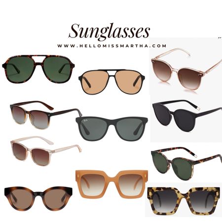 Nice roundup of sunglasses for every day this summer!  Click your fave!
#sunglasses #mystyle #summerstyle

#LTKSeasonal #LTKstyletip #LTKswim