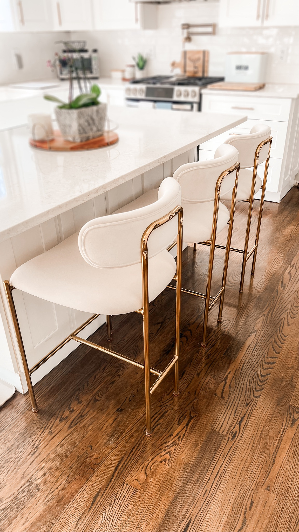 These stools by Threshold from @target are the perfect addition to our kitchen island. The brass legs compliment our gold tones throughout our kitchen and the velvet material is extremely soft. 

#targetstyle #targethome #counterstools #targetthreshold #savvyshopper #homedecor #goldaccents #bronzeaccents #targethomedecor #targetfinds #Itkfind #Itkhome #liketkit #consoletablestyling #kitchendecor #springhomedecor #springhome #neutralhomedecor #kitchencounterstools

#LTKstyletip #LTKfamily #LTKhome