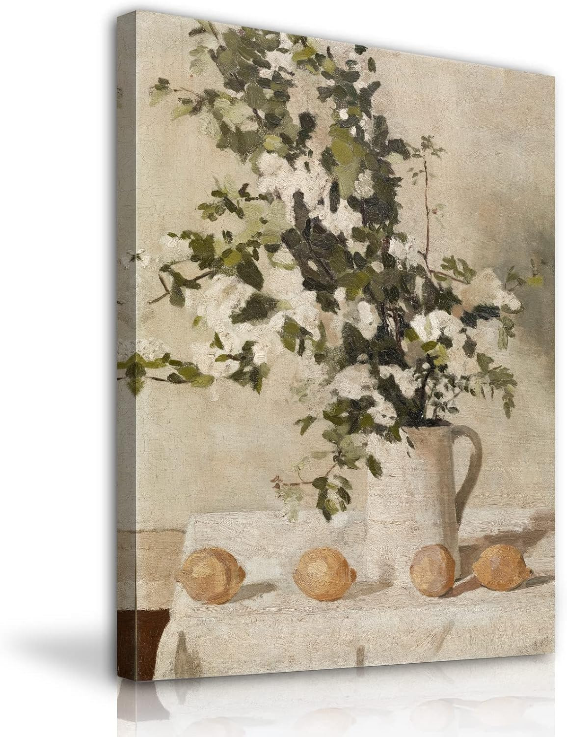 Vintage Canvas Wall Art Classic Oil Painting Posters Vase Botanical Wall Art Farmhouse Wall Art D... | Amazon (US)
