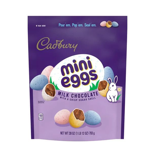 CADBURY, MINI EGGS Milk Chocolate with a Crisp Sugar Shell Treats, Easter Candy, 28 oz, Resealabl... | Walmart (US)