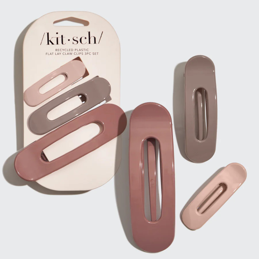 Flat Lay Claw Clip 3pc Flat - Terracotta | Kitsch